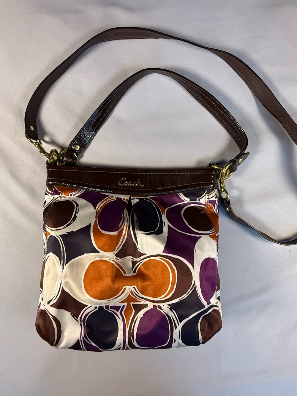 Coach Ashley hand drawn scarf print hippie shoulder bag